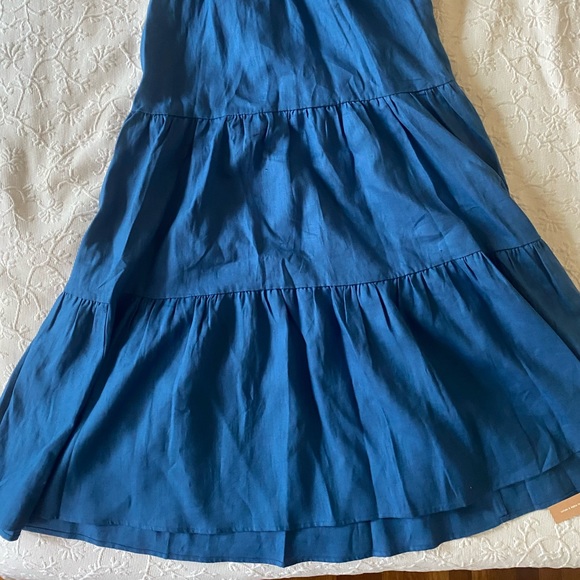 Reformation Adria Linen Dress in Azul - Picture 5 of 9